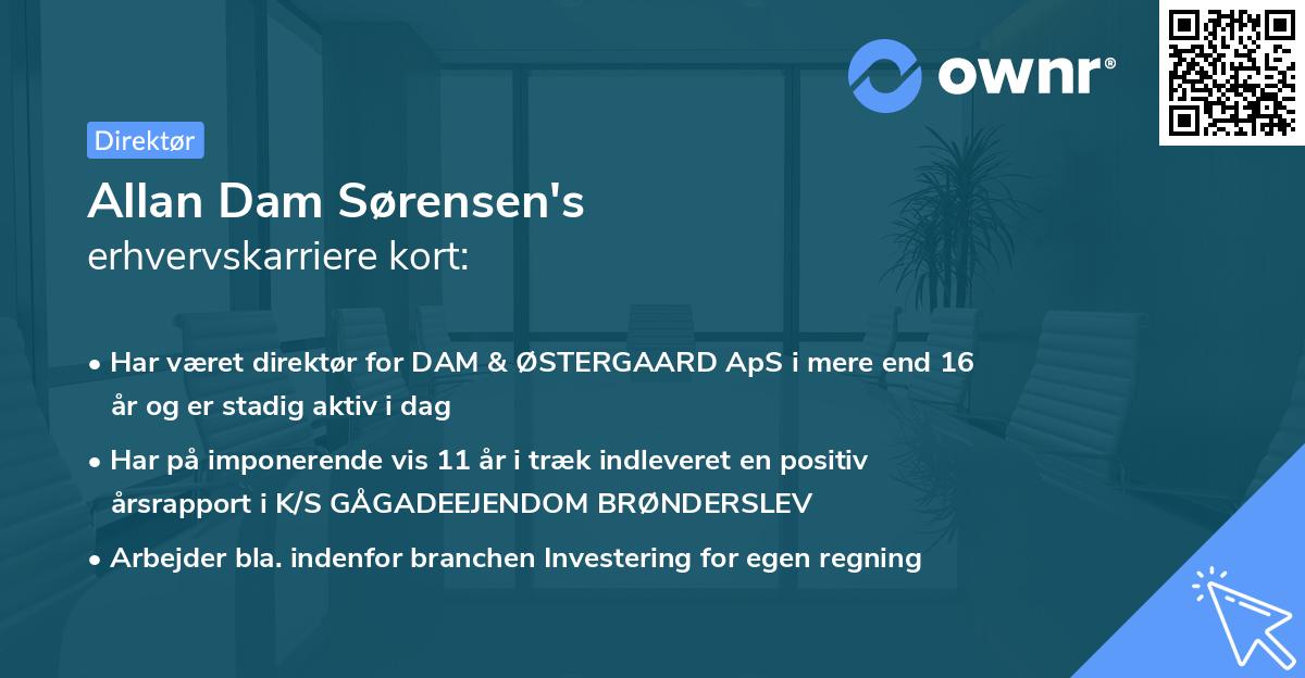 Allan Dam Sørensen's erhvervskarriere kort