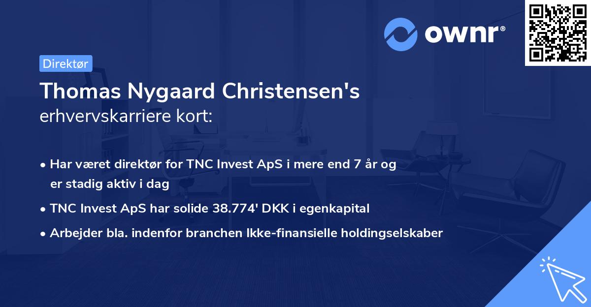 Thomas Nygaard Christensen's erhvervskarriere kort