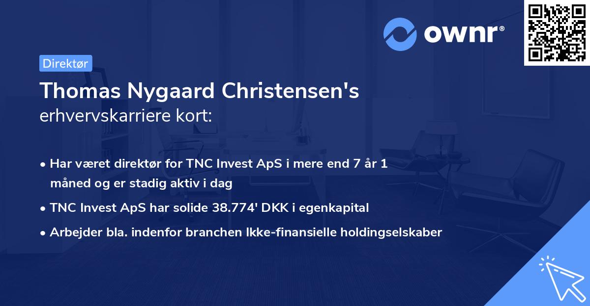 Thomas Nygaard Christensen's erhvervskarriere kort