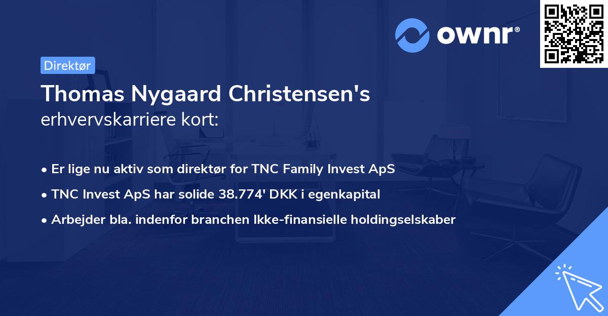 Thomas Nygaard Christensen's erhvervskarriere kort