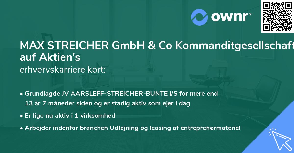 MAX STREICHER GmbH & Co Kommanditgesellschaft auf Aktien's erhvervskarriere kort