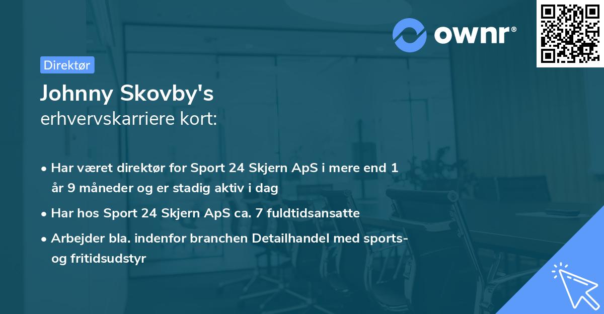 Johnny Skovby's erhvervskarriere kort