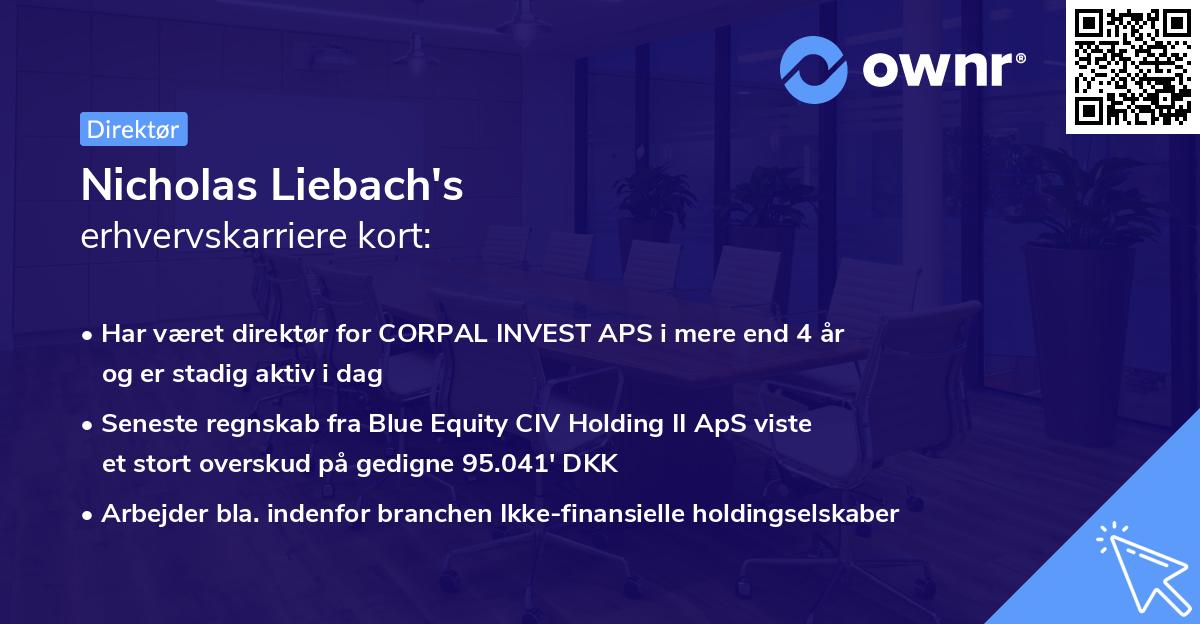 Nicholas Liebach's erhvervskarriere kort