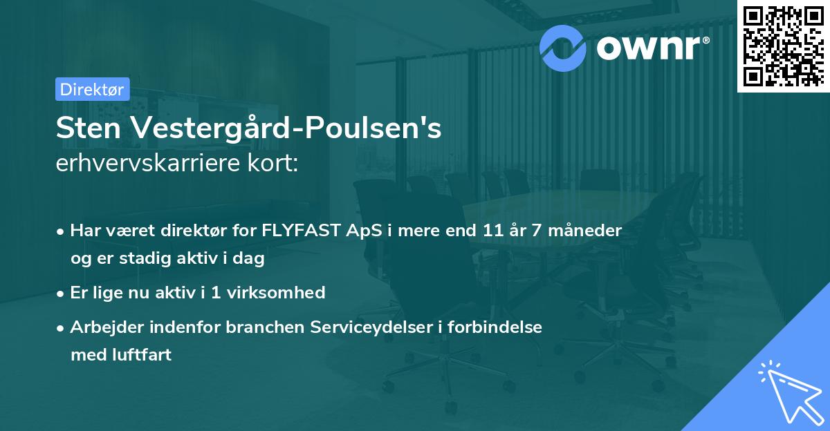 Sten Vestergård-Poulsen's erhvervskarriere kort