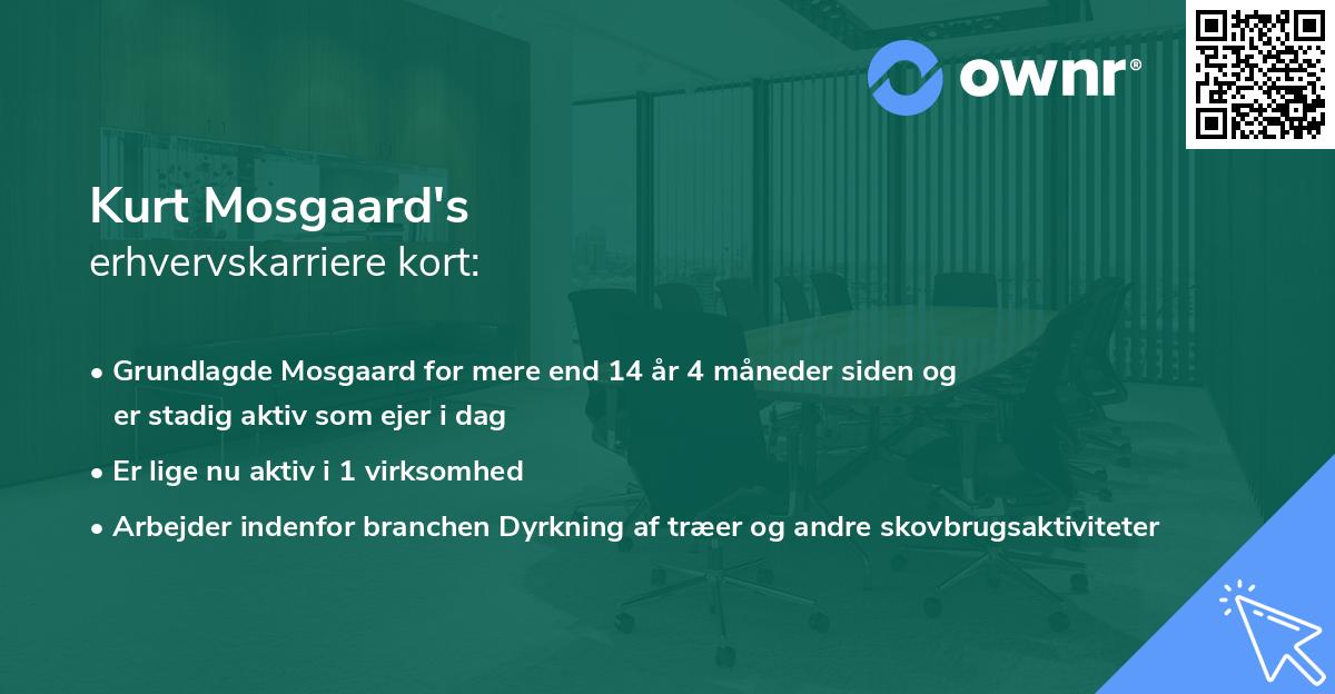 Kurt Mosgaard's erhvervskarriere kort