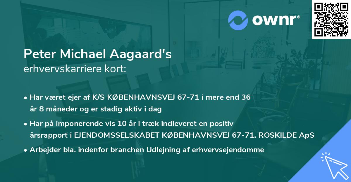 Peter Michael Aagaard's erhvervskarriere kort