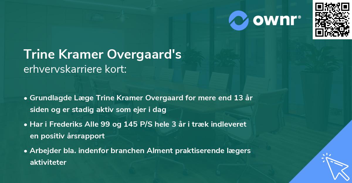 Trine Kramer Overgaard's erhvervskarriere kort