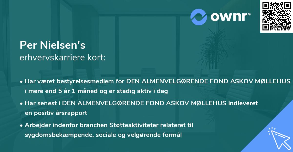 Per Nielsen's erhvervskarriere kort