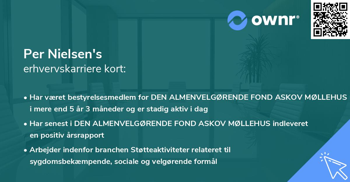 Per Nielsen's erhvervskarriere kort