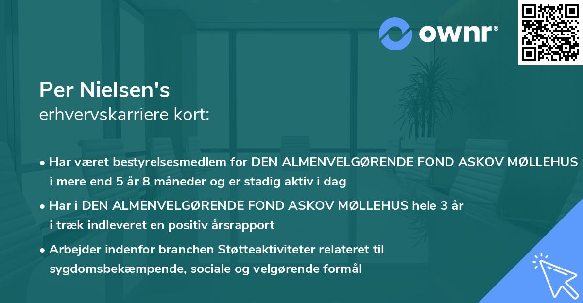 Per Nielsen's erhvervskarriere kort
