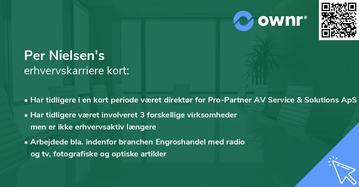 Per Nielsen's erhvervskarriere kort