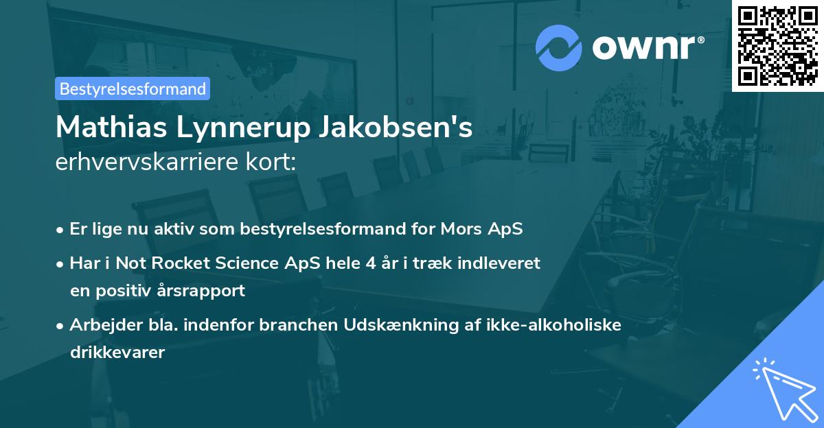 Mathias Lynnerup Jakobsen's erhvervskarriere kort