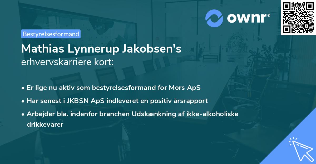 Mathias Lynnerup Jakobsen's erhvervskarriere kort