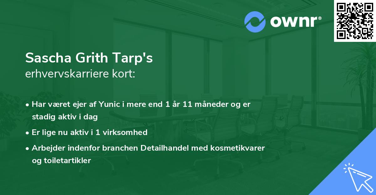 Sascha Grith Tarp's erhvervskarriere kort