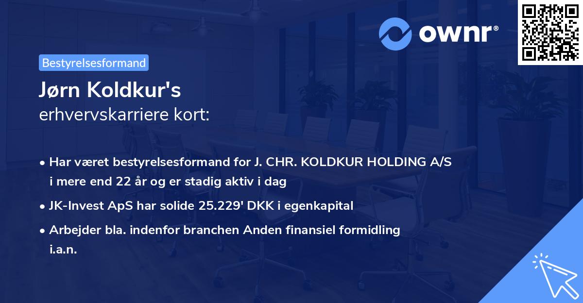 Jørn Koldkur's erhvervskarriere kort