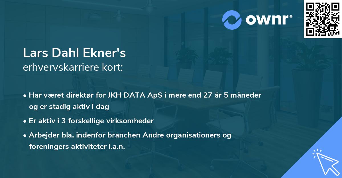 Lars Dahl Ekner's erhvervskarriere kort