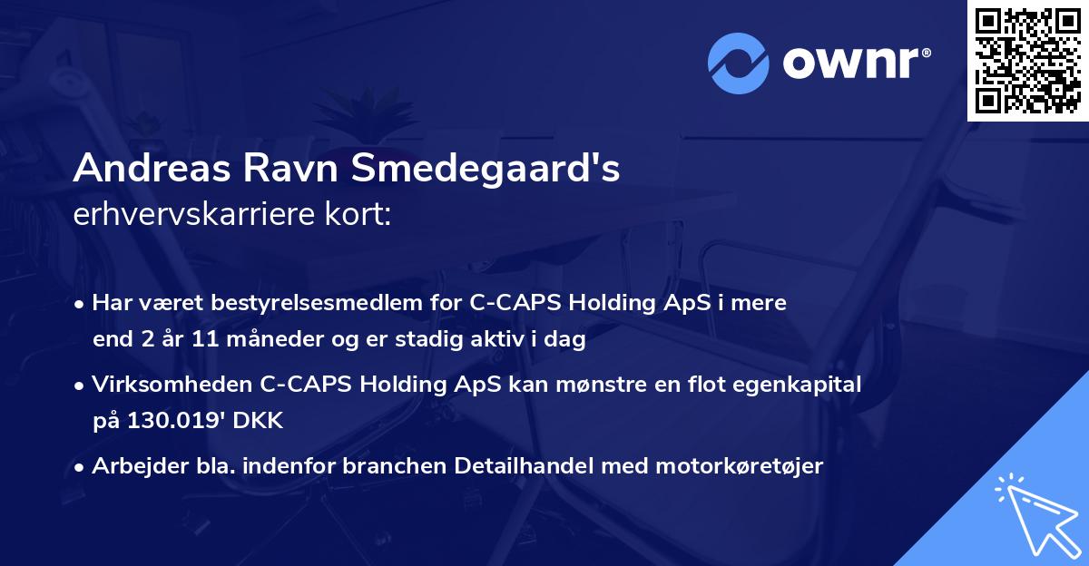 Andreas Ravn Smedegaard's erhvervskarriere kort