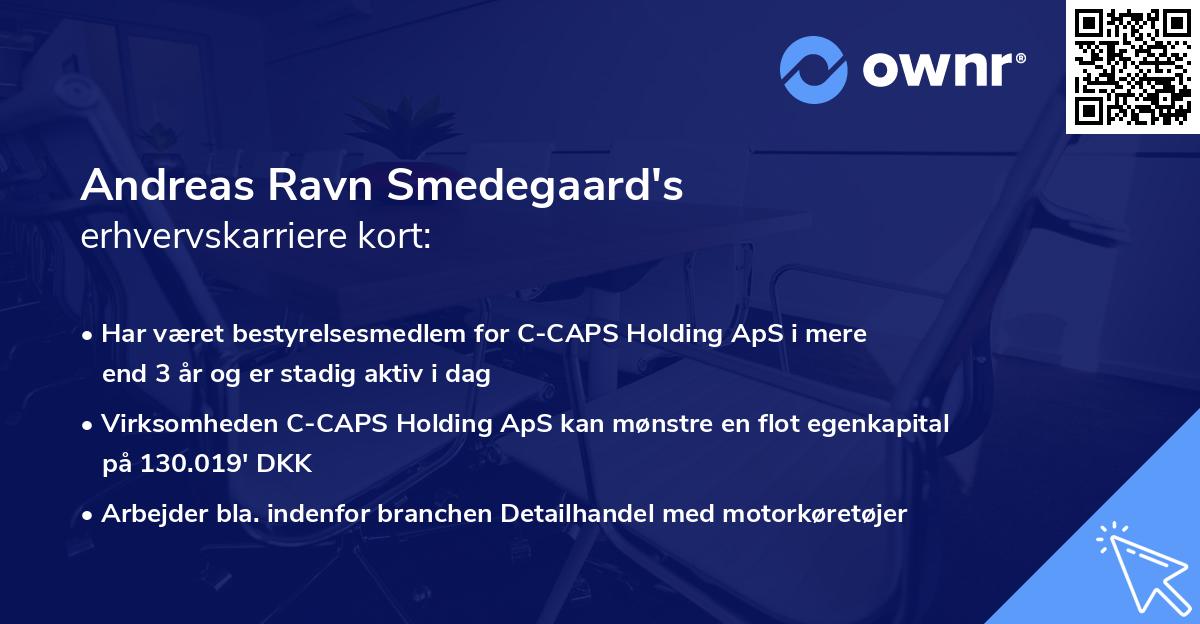 Andreas Ravn Smedegaard's erhvervskarriere kort