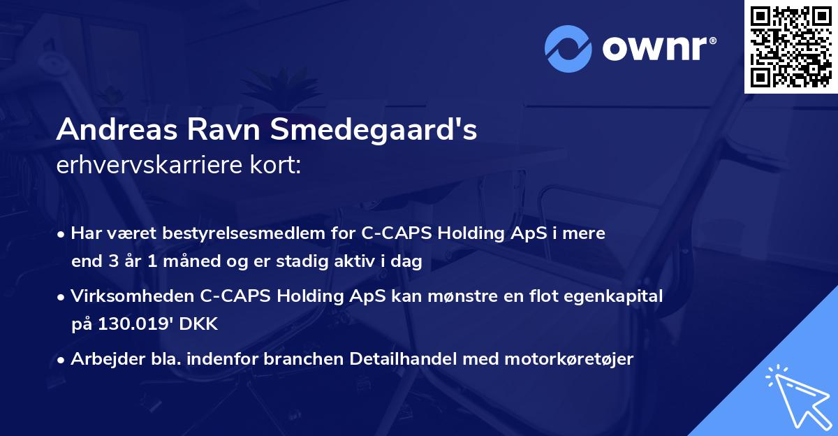 Andreas Ravn Smedegaard's erhvervskarriere kort