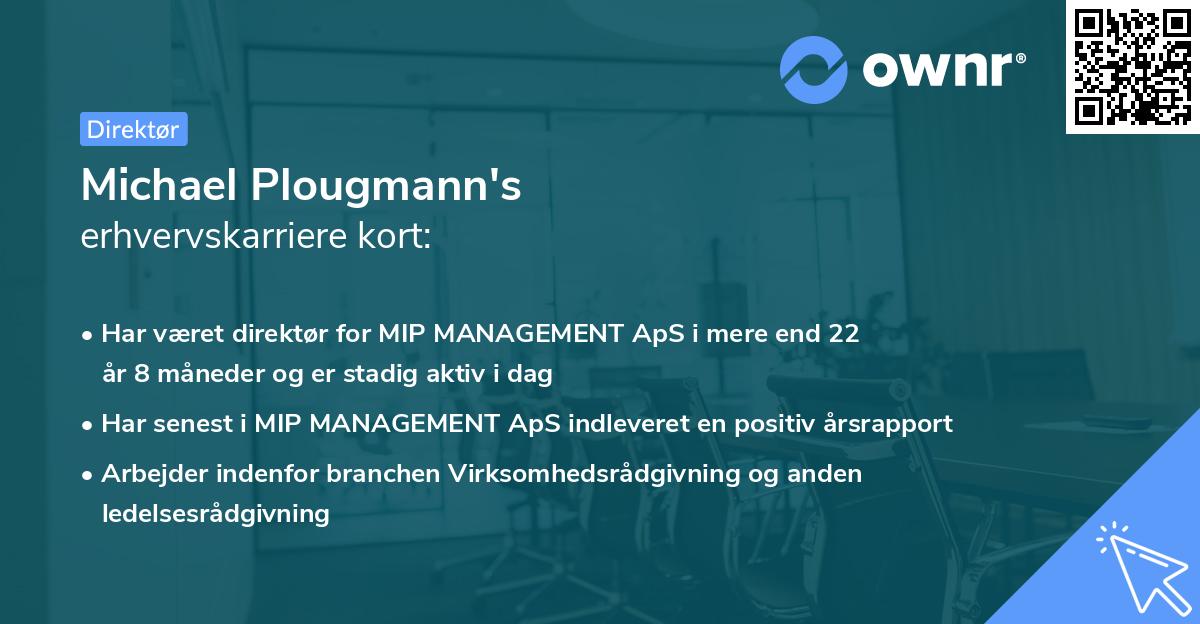 Michael Plougmann's erhvervskarriere kort