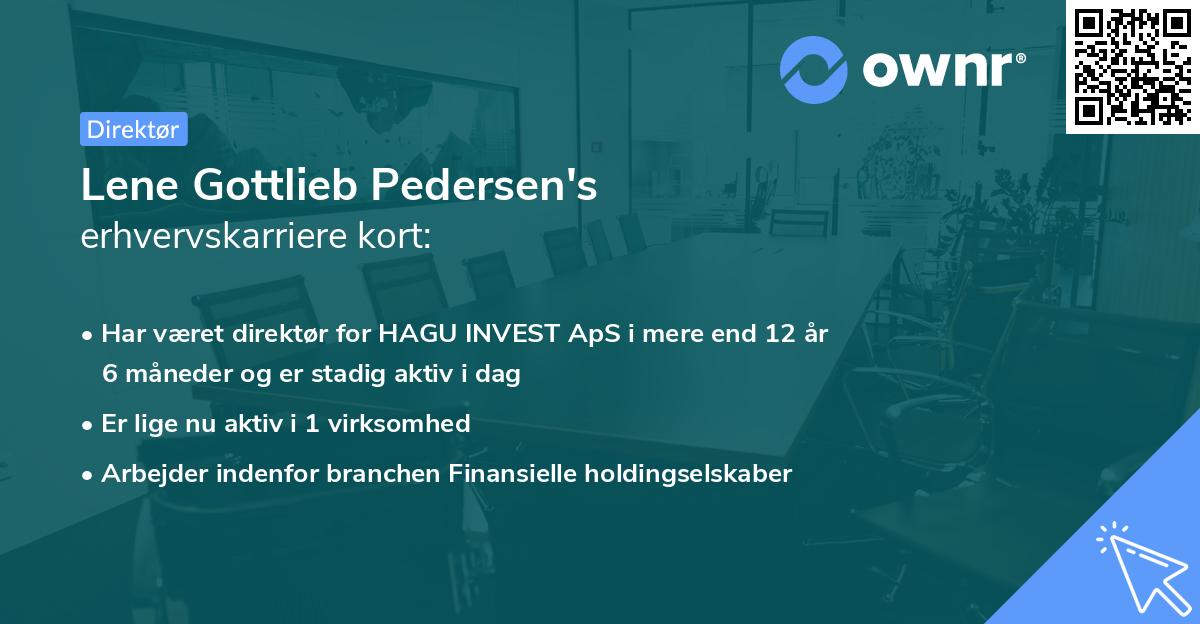 Lene Gottlieb Pedersen's erhvervskarriere kort