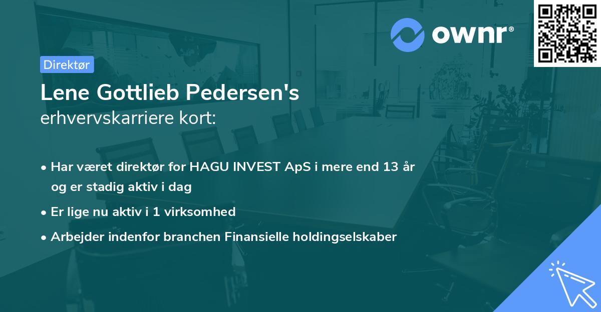 Lene Gottlieb Pedersen's erhvervskarriere kort
