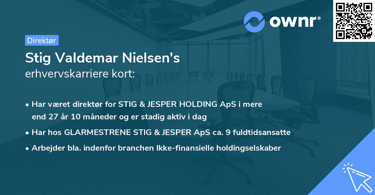 Stig Valdemar Nielsen's erhvervskarriere kort