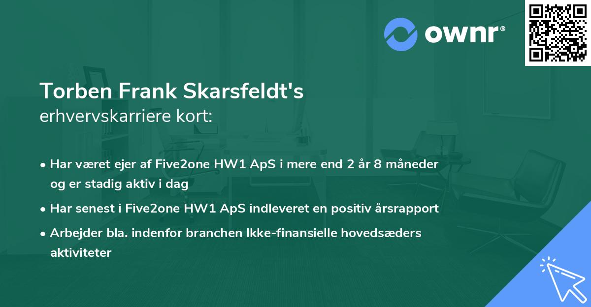 Torben Frank Skarsfeldt's erhvervskarriere kort