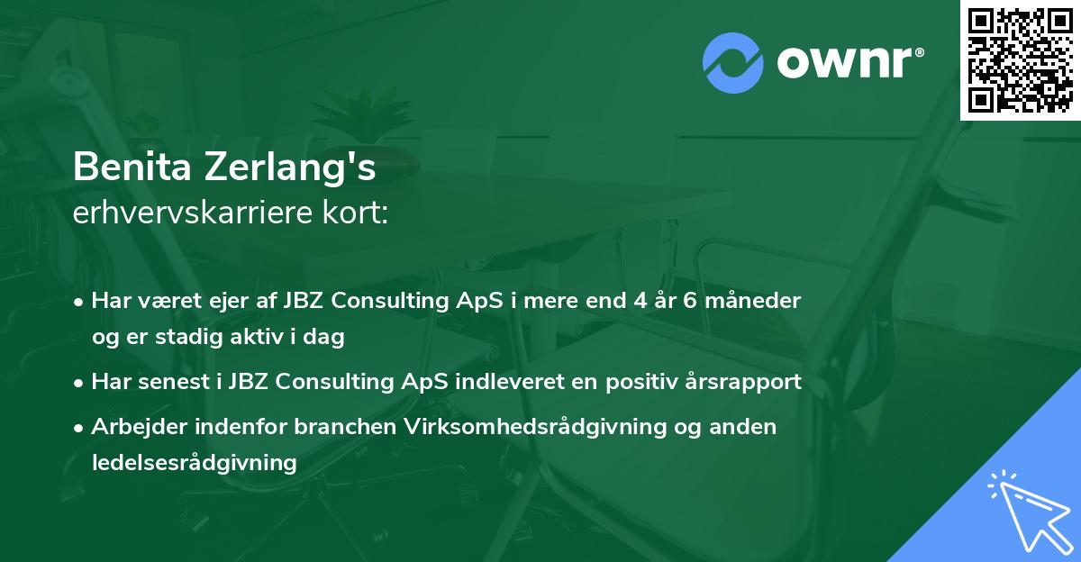 Benita Zerlang's erhvervskarriere kort