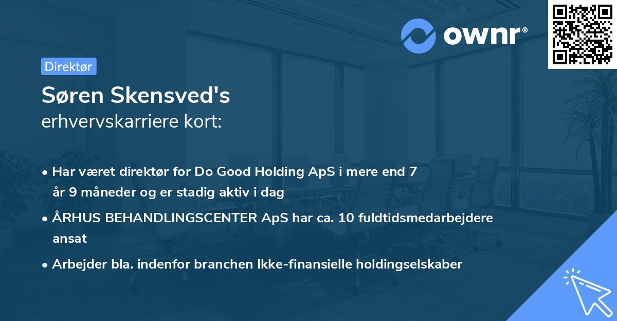 Søren Skensved's erhvervskarriere kort