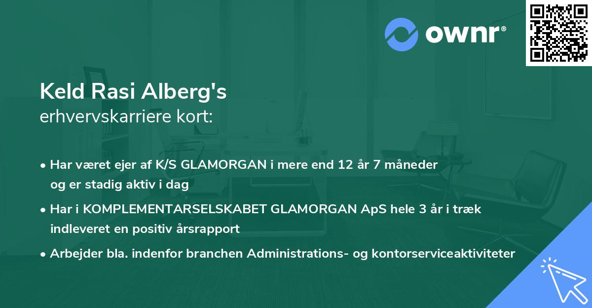 Keld Rasi Alberg's erhvervskarriere kort