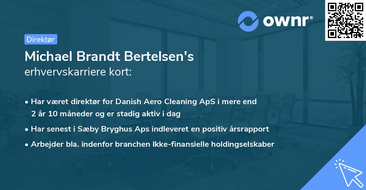 Michael Brandt Bertelsen's erhvervskarriere kort