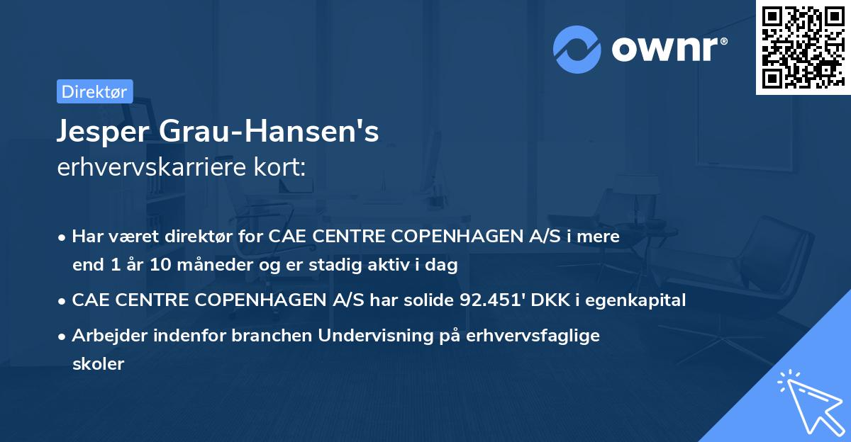 Jesper Grau-Hansen's erhvervskarriere kort
