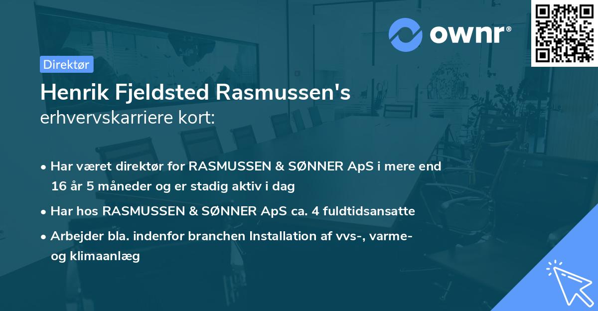 Henrik Fjeldsted Rasmussen's erhvervskarriere kort