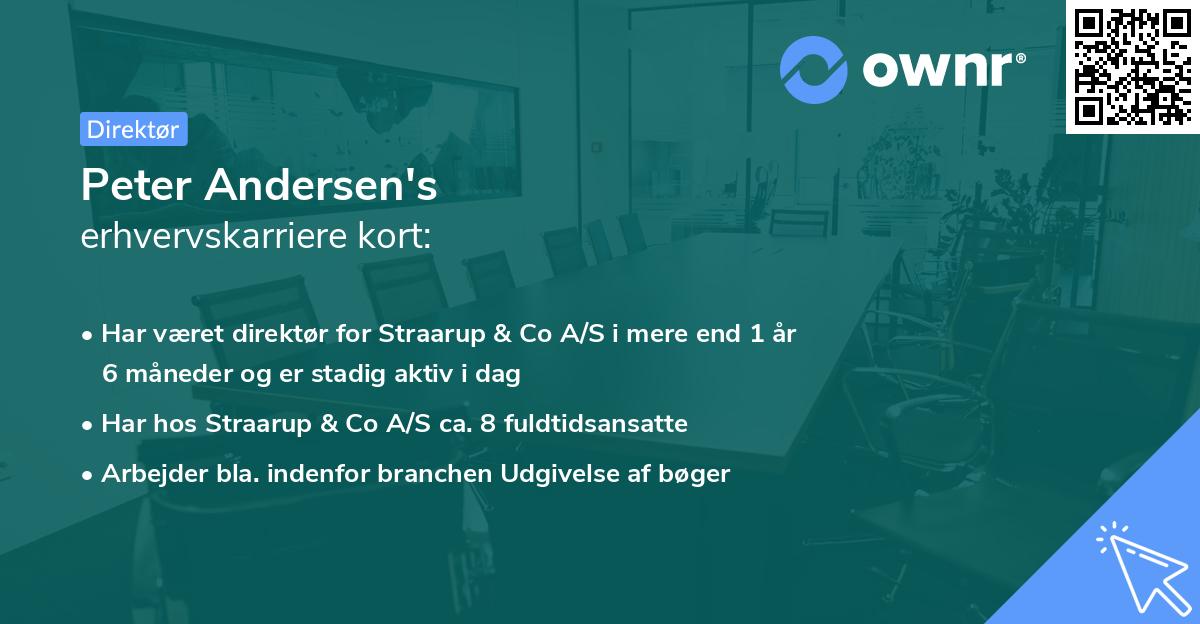Peter Andersen's erhvervskarriere kort