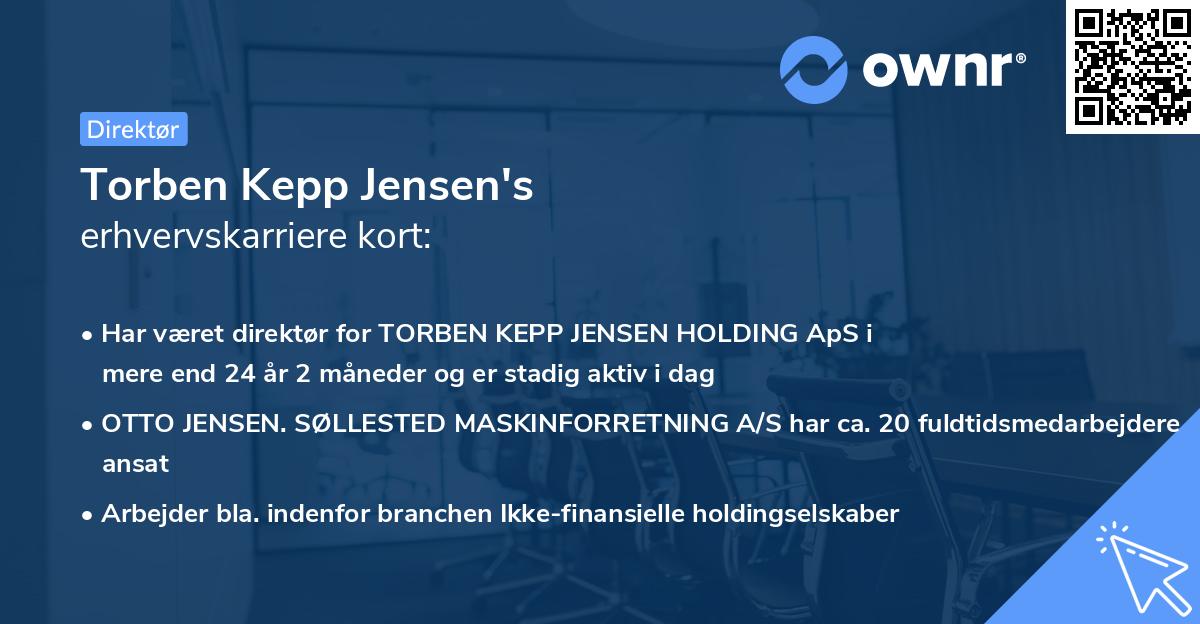 Torben Kepp Jensen's erhvervskarriere kort
