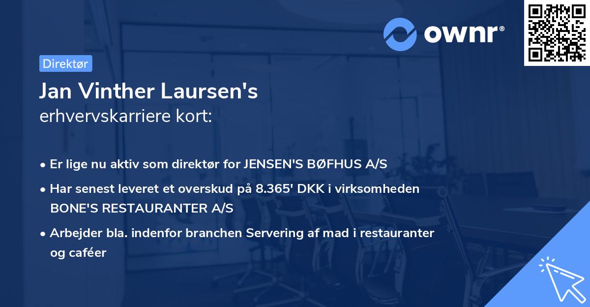 Jan Vinther Laursen's erhvervskarriere kort
