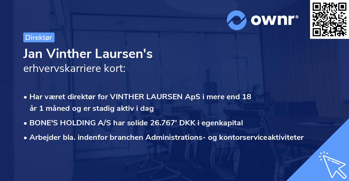 Jan Vinther Laursen's erhvervskarriere kort
