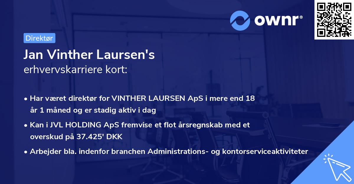 Jan Vinther Laursen's erhvervskarriere kort