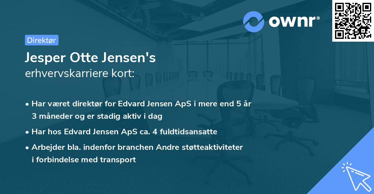Jesper Otte Jensen's erhvervskarriere kort