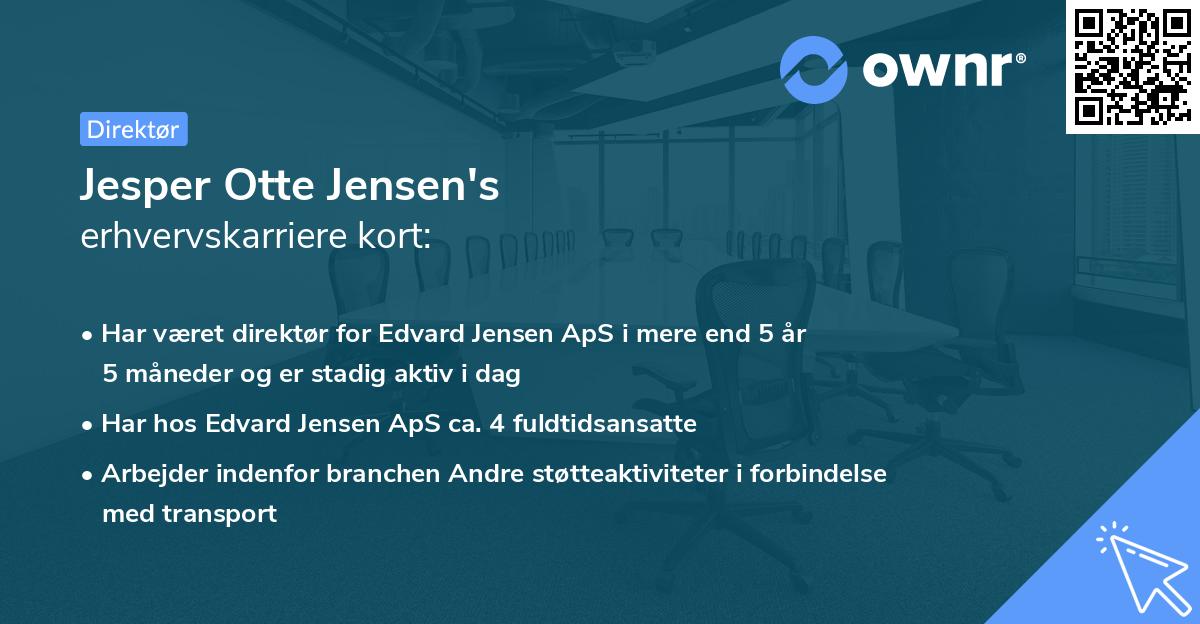 Jesper Otte Jensen's erhvervskarriere kort