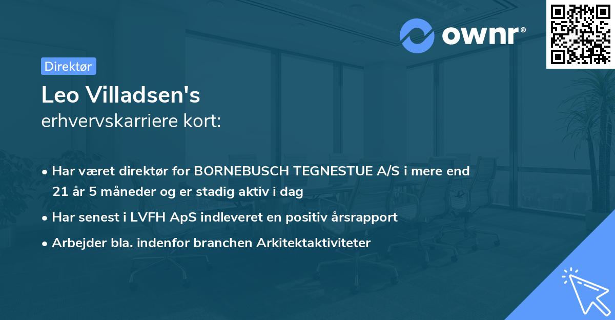 Leo Villadsen's erhvervskarriere kort