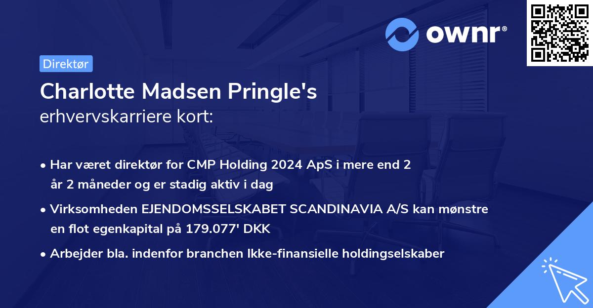 Charlotte Madsen Pringle's erhvervskarriere kort