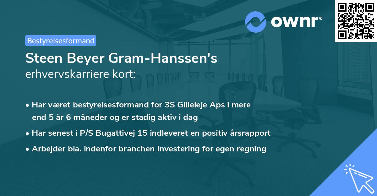 Steen Beyer Gram-Hanssen's erhvervskarriere kort