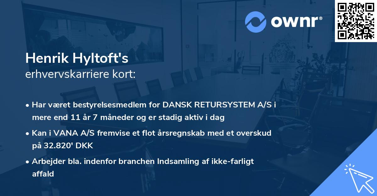 Henrik Hyltoft's erhvervskarriere kort