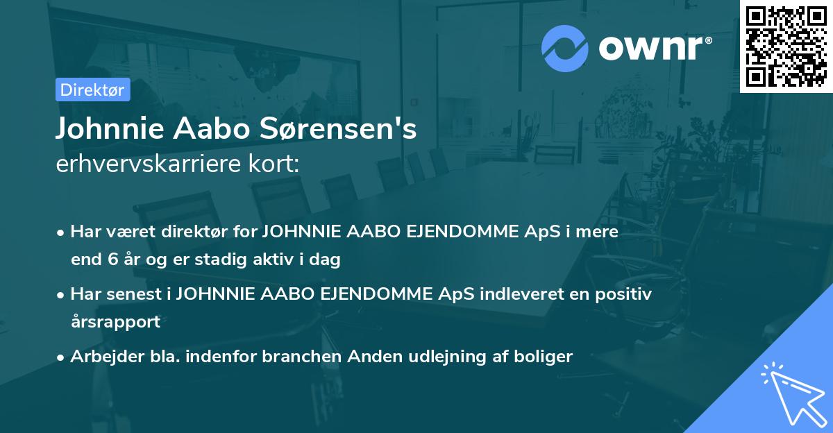 Johnnie Aabo Sørensen's erhvervskarriere kort