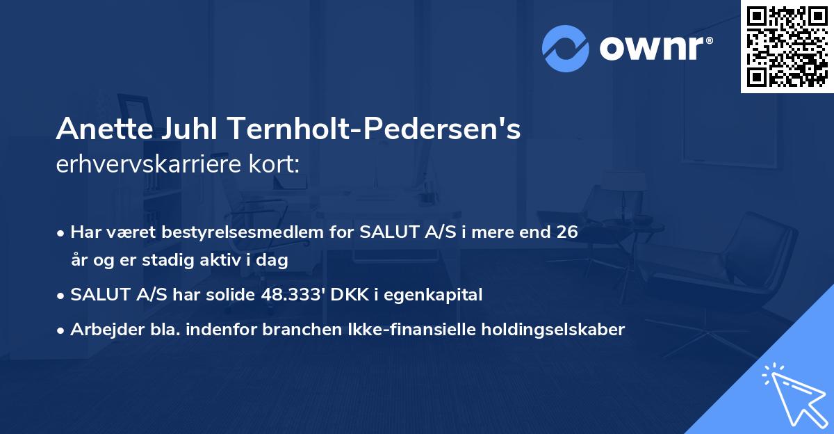Anette Juhl Ternholt-Pedersen's erhvervskarriere kort
