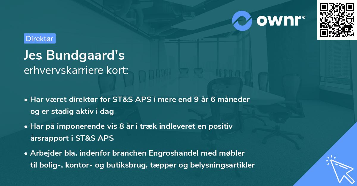 Jes Bundgaard's erhvervskarriere kort