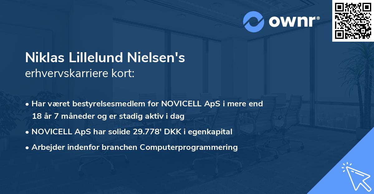 Niklas Lillelund Nielsen's erhvervskarriere kort