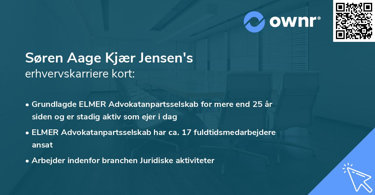 Søren Aage Kjær Jensen's erhvervskarriere kort